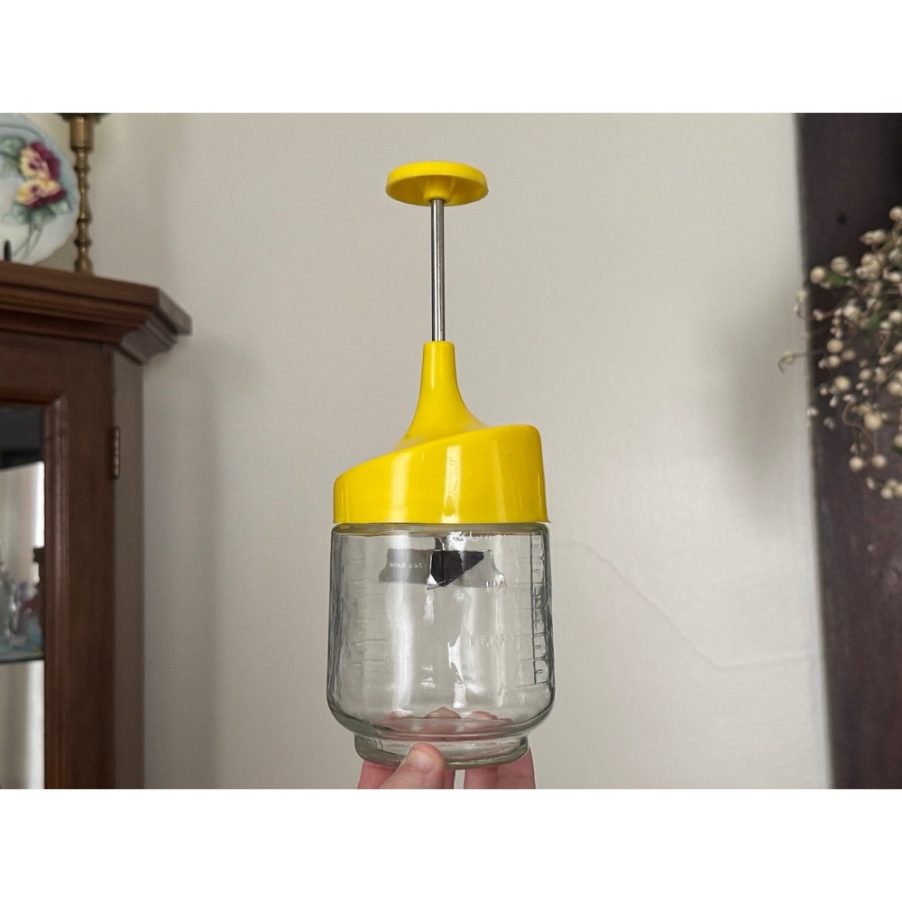 Vintage Gemco Yellow Nut Chopper Kitchen Decor